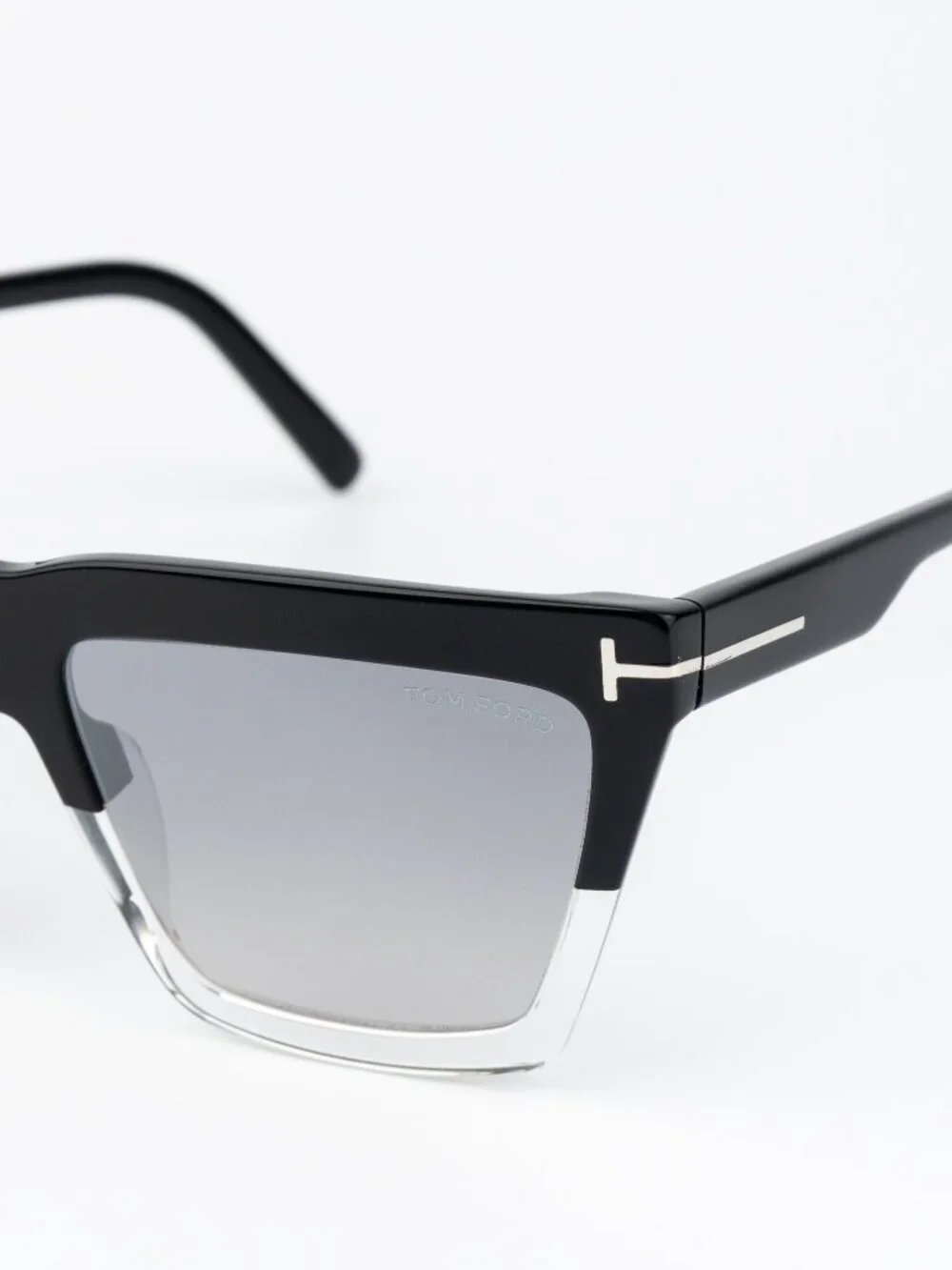 Tom Ford EDEN Women Sunglasses Black Grey Mirror Square FT1110 05C NEW AUTHENTIC